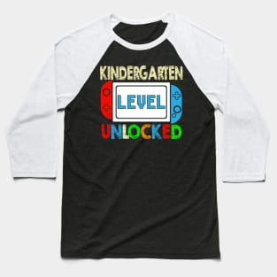 Kindergarten Level Unlocked Back To School Video Gamer Lovers Baseball T-Shirt